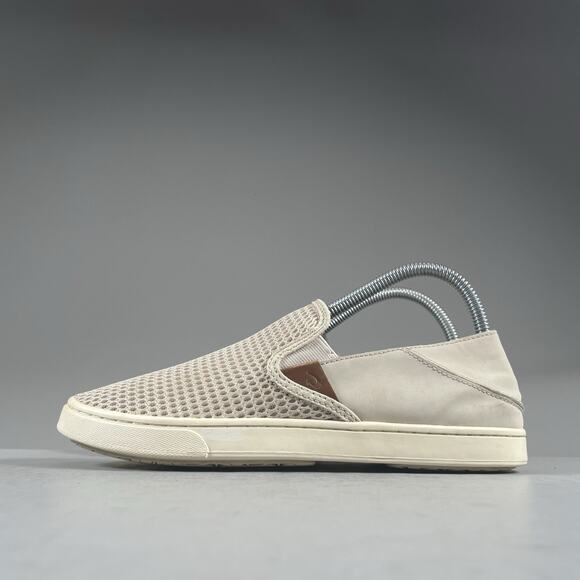 OluKai Shoes - Olukai Pehuea Women’s Size 8 Beige Mesh Slip On Sneakers Casual Comfort Loafers